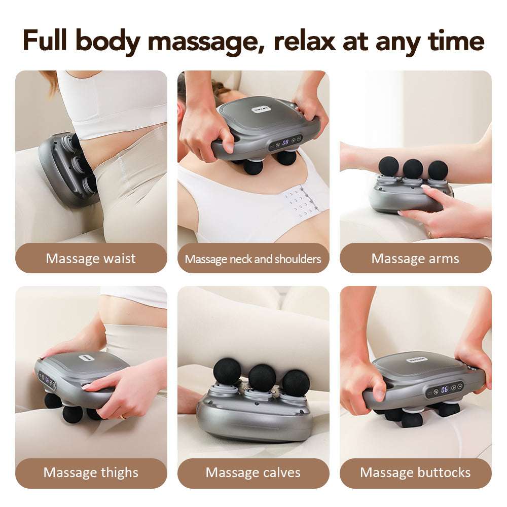 Relaxify™ - 6-Kopf-Massagepistole für kabellose Ganzkörper-Entspannung