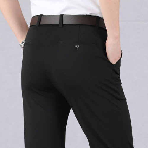 Herren Business-Casual Hose mit Stretchbund | Knitterarm, elastisch & bequem für Büro, Reise und Alltag