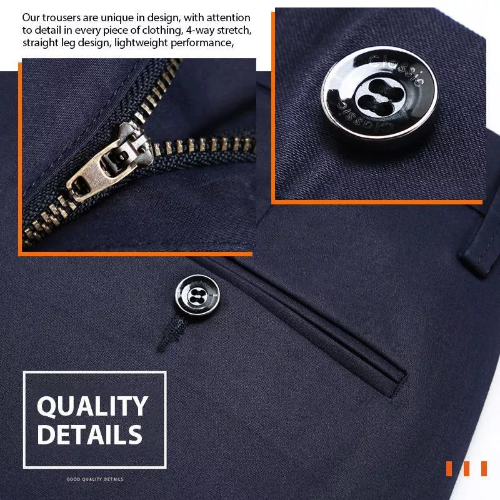 Herren Business-Casual Hose mit Stretchbund | Knitterarm, elastisch & bequem für Büro, Reise und Alltag
