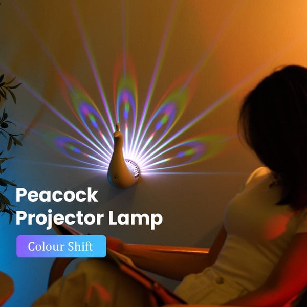 GlowFeather™ - Pfauen LED Projektionslicht