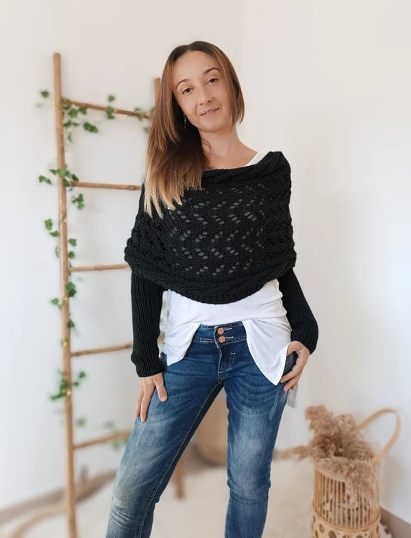 Reinhilde™ Schal – Doppelten Ärmeln Schal