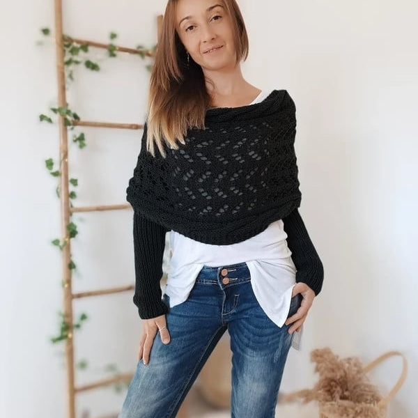 Reinhilde™ Schal – Doppelten Ärmeln Schal