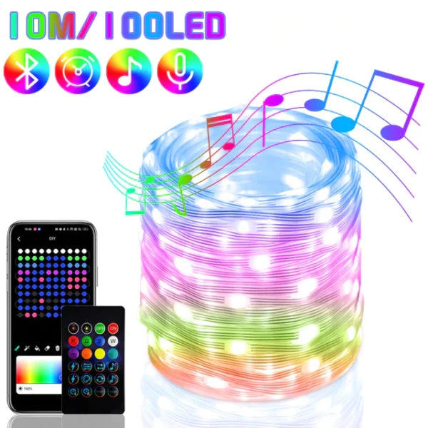 XmasTree™ - RGB-Weihnachtsbaumlichter mit intelligenter Bluetooth-Steuerung (50% RABATT)