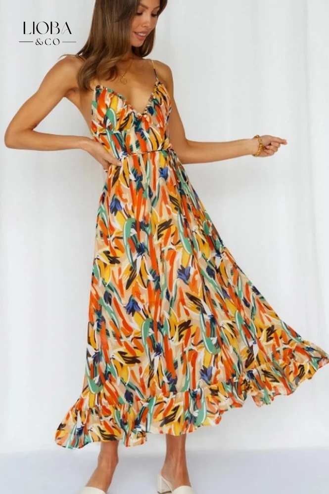 Aadhya™ | FARBENFROHES SOMMERKLEID