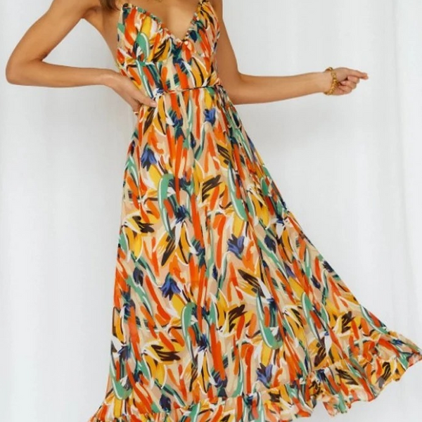 Aadhya™ | FARBENFROHES SOMMERKLEID