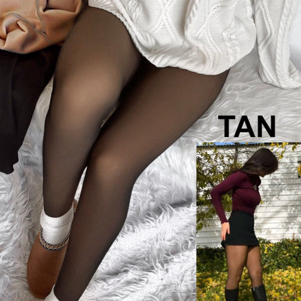 WärmeSilhouette™ Transparente Thermostrumpfhose mit Fleecefutter