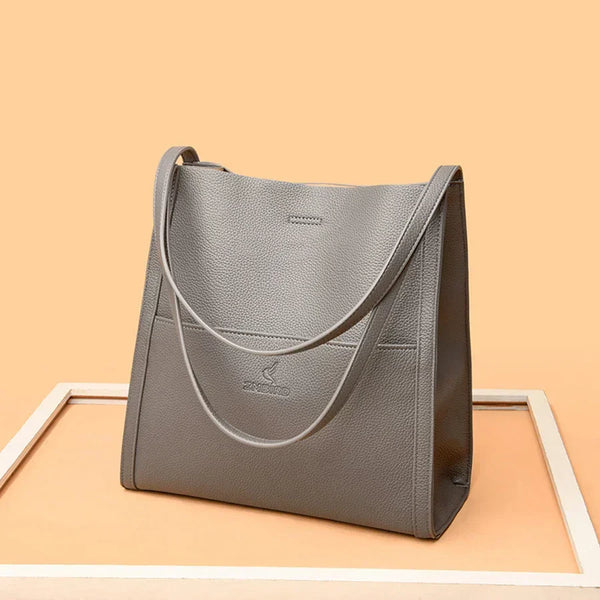 Damen Umhängetasche aus veganem Leder | Geräumige Schultertasche mit Reißverschluss in 5 Farben