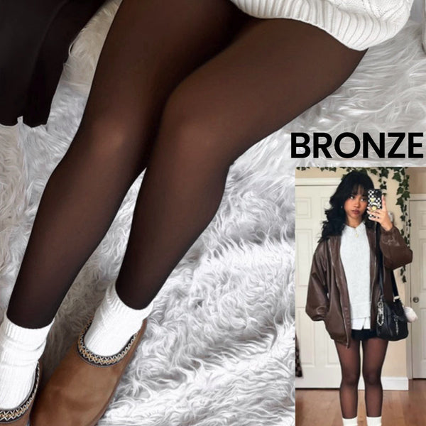 WärmeSilhouette™ Transparente Thermostrumpfhose mit Fleecefutter