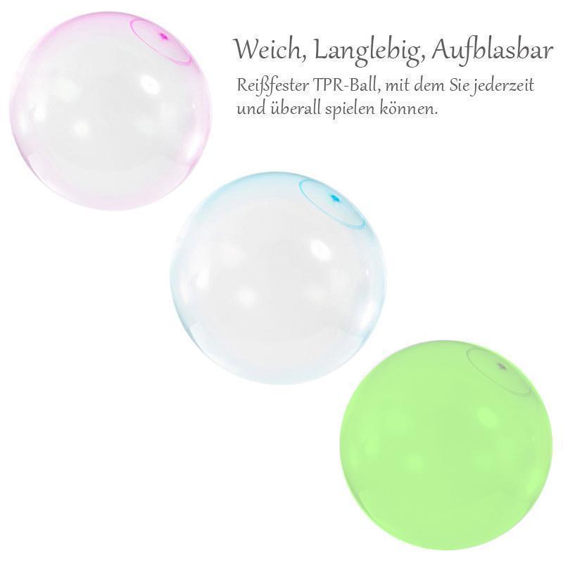 Aufblasbarer Spielball XXL | Bunter Gummiball für Kinder | BlubberBall