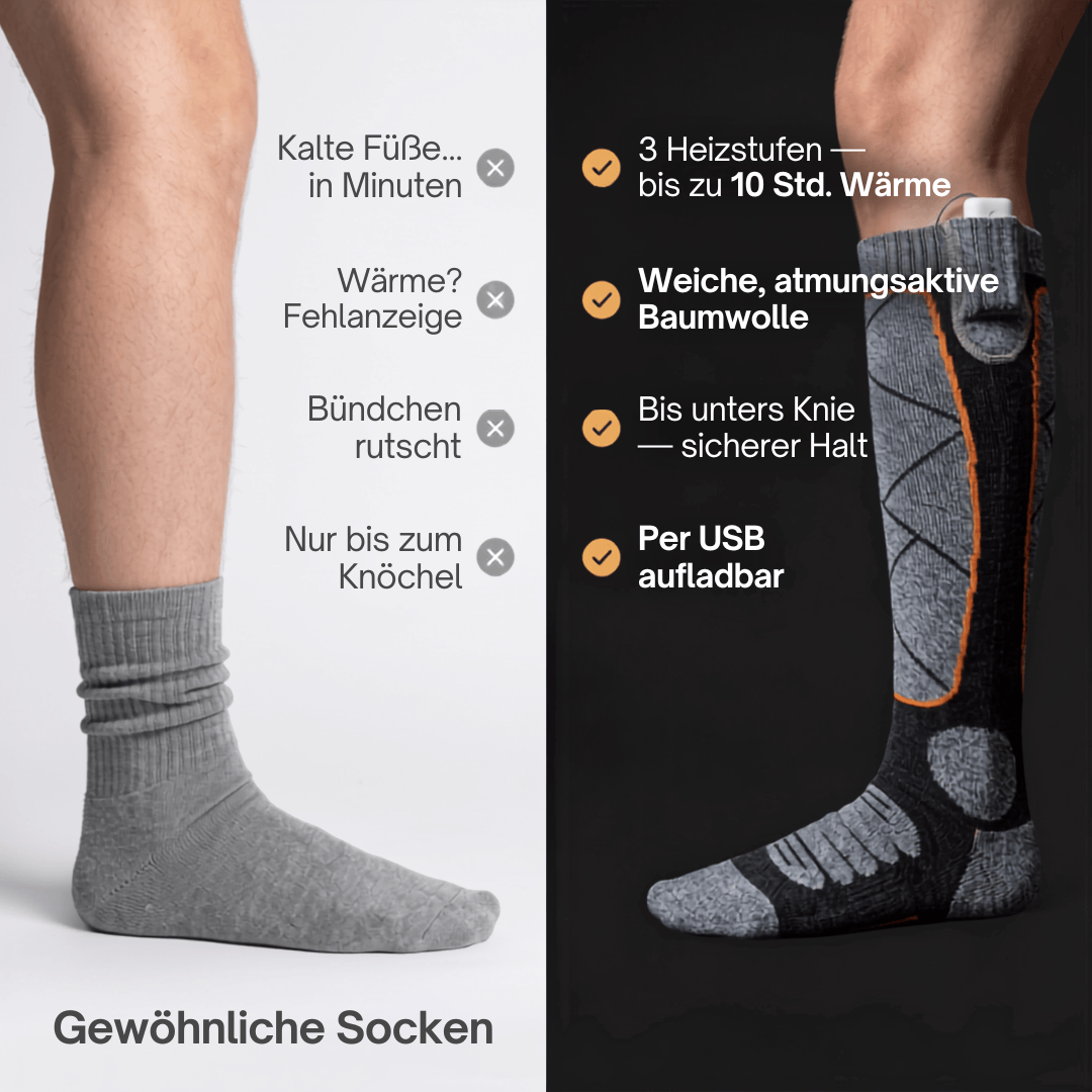 FußWärme™ Thermo-Heizsocken für kalte Wintertage