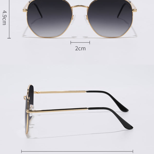 2 Paar Mode Brille mit Metall Rahmen