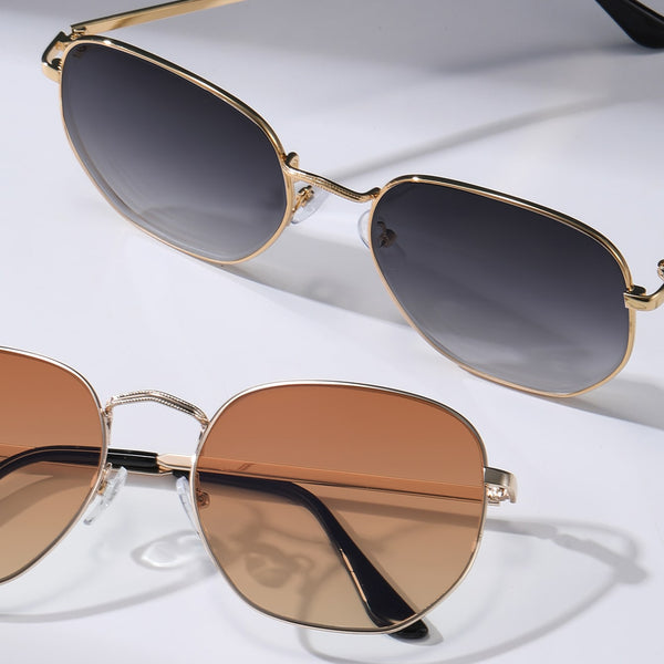 2 Paar Mode Brille mit Metall Rahmen