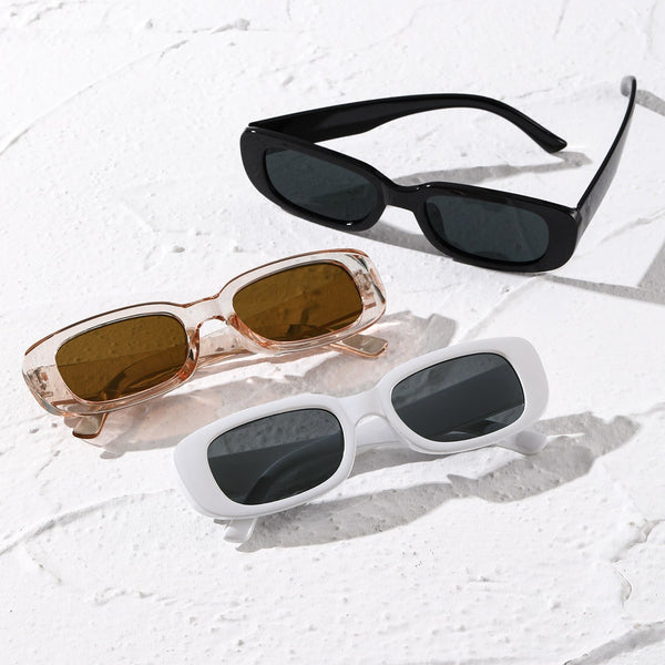 3 Paar Sonnenbrille mit quadratischem Rahmen