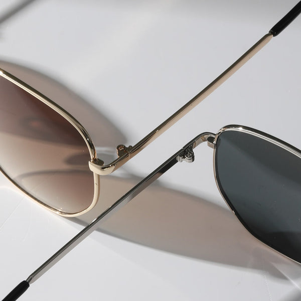 2 Paar Mode Brille mit Metall Rahmen