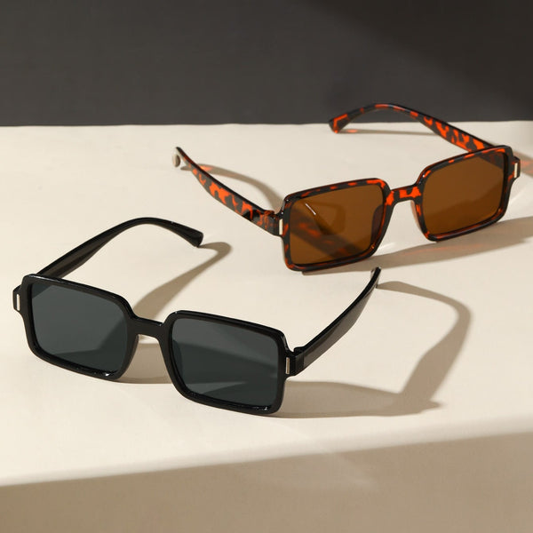 2 Paar Mode Brille mit quadratischem Rahmen, Schildpatt