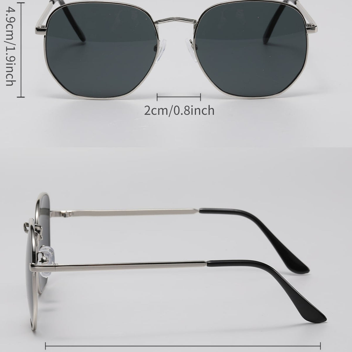 2 Paar Mode Brille mit Metall Rahmen