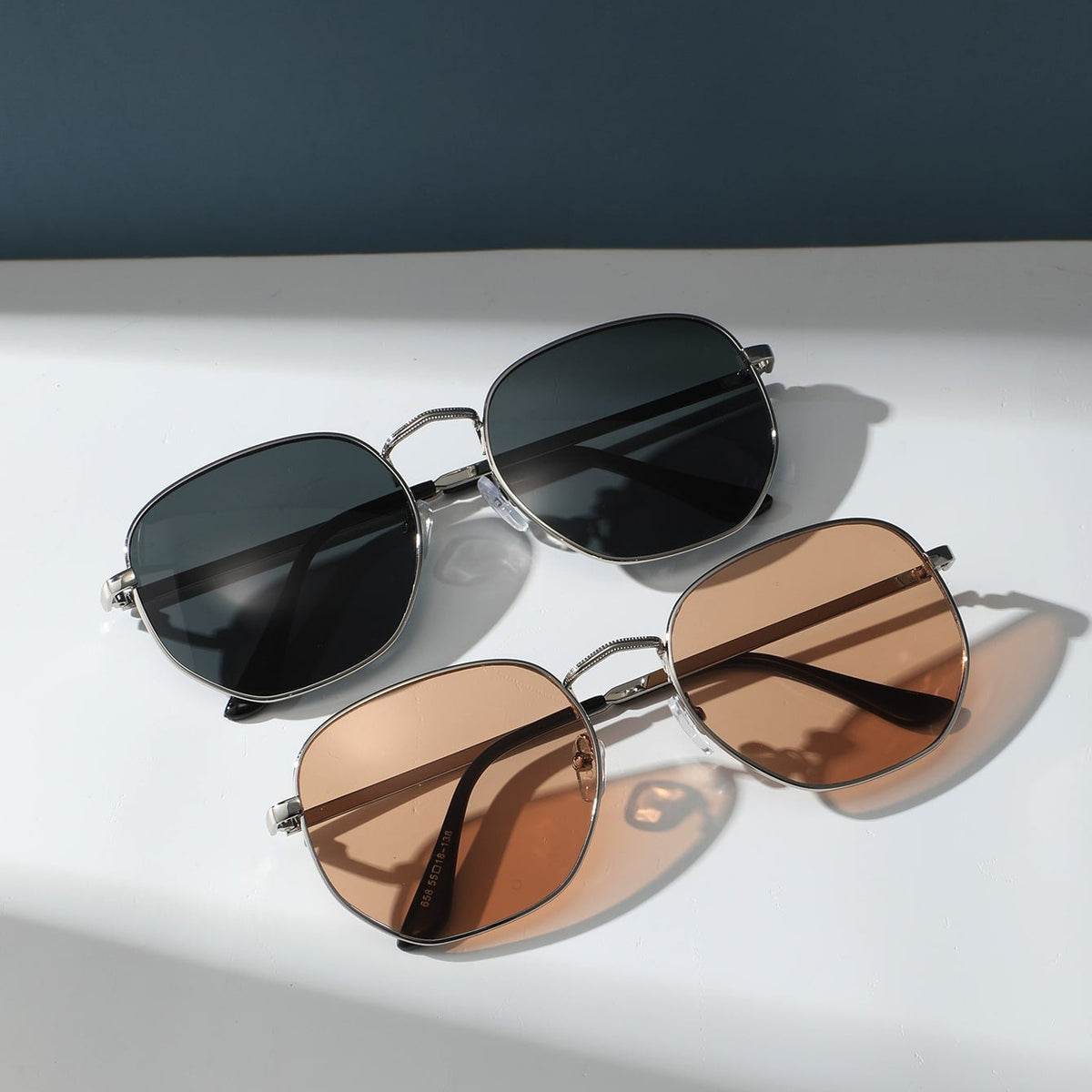 2 Paar Mode Brille mit Metall Rahmen
