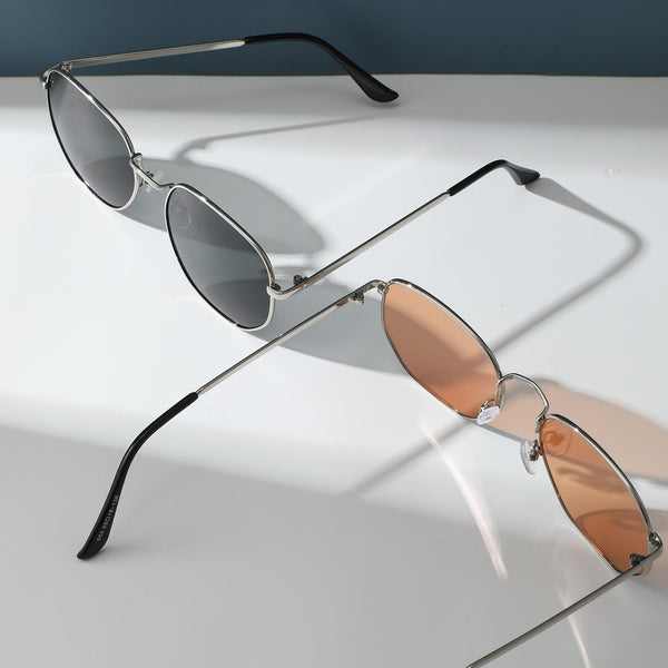 2 Paar Mode Brille mit Metall Rahmen