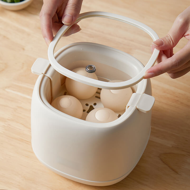 EggiCook Eierkocher | Perfekte Eier auf Knopfdruck | 3 Kochstufen | Kompakt & Sicher