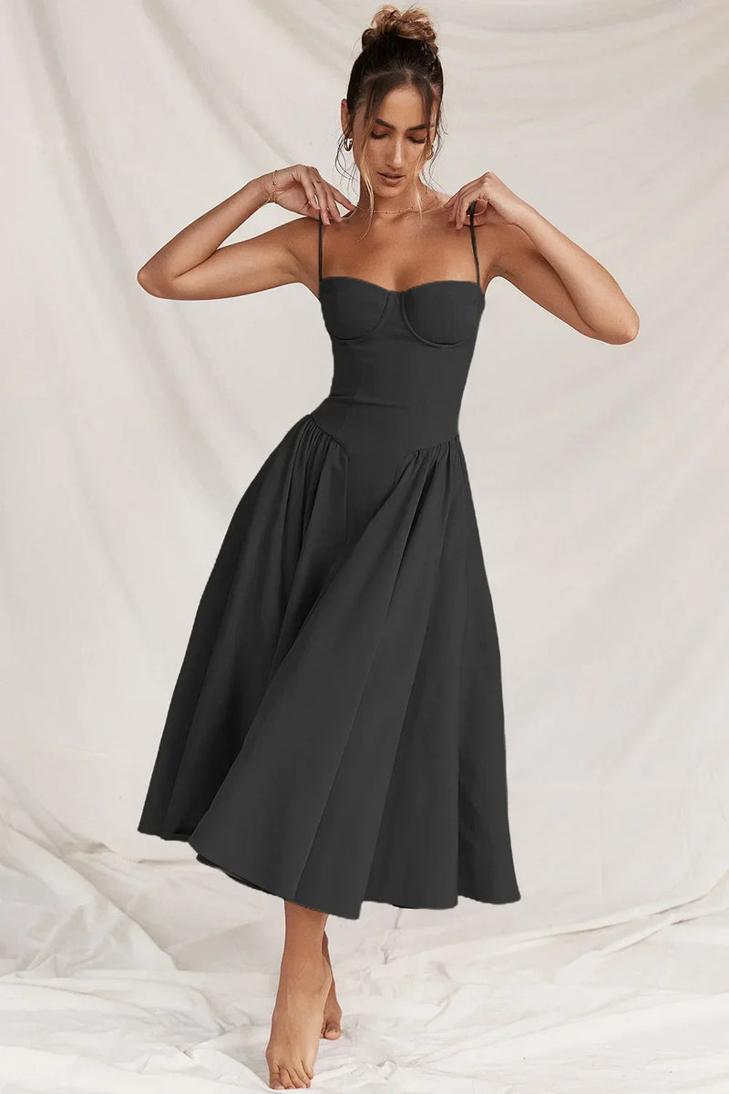Vivi™ | Ärmelloses Midikleid mit Korsett-Passform