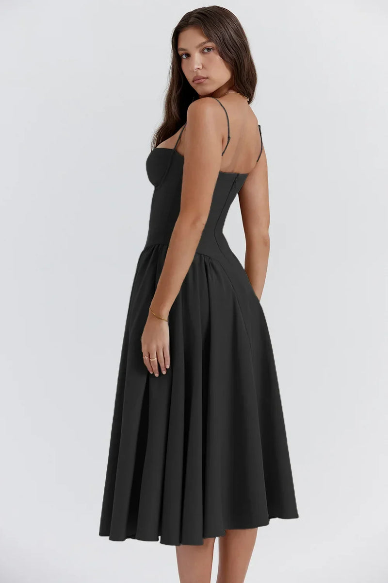 Vivi™ | Ärmelloses Midikleid mit Korsett-Passform