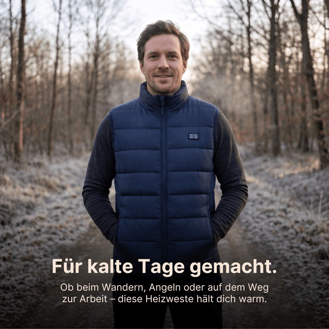 WärmeKraft™ Elektrische Thermoweste mit 9 Heizzonen