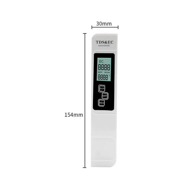 Digitaler Wasserqualitätsmesser™ | TDS & Leitwert Tester | Tragbar & Präzise | Kunststoff