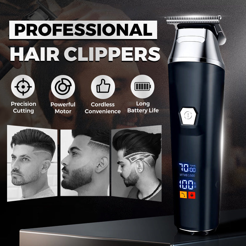 EliteTrim™ - Haushalt Digitalanzeige Professionelles elektrisches Haarschneidemaschinen-Set