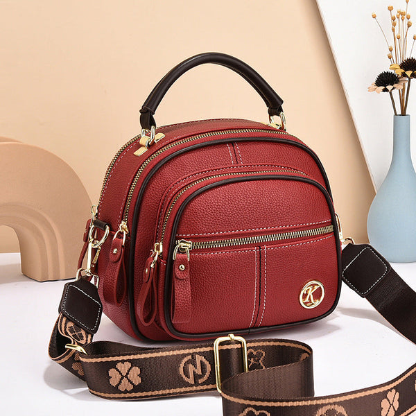 Katy™ Verstellbare Ledertasche mit breitem Schultergurt