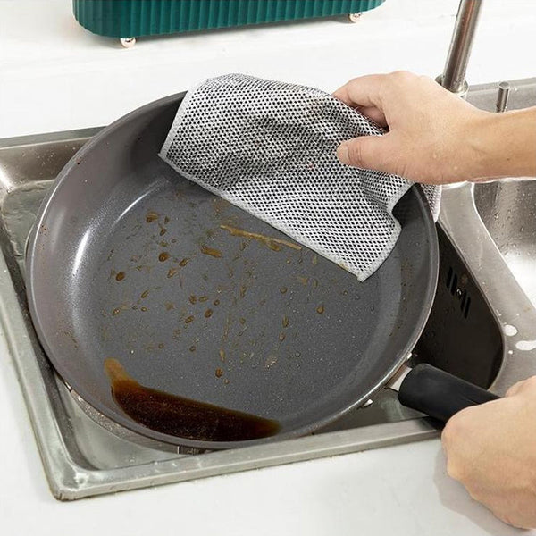 Topfreiniger aus Metall | Reinigungstücher für Küche und Pfannen | CleanFix (4 St.)