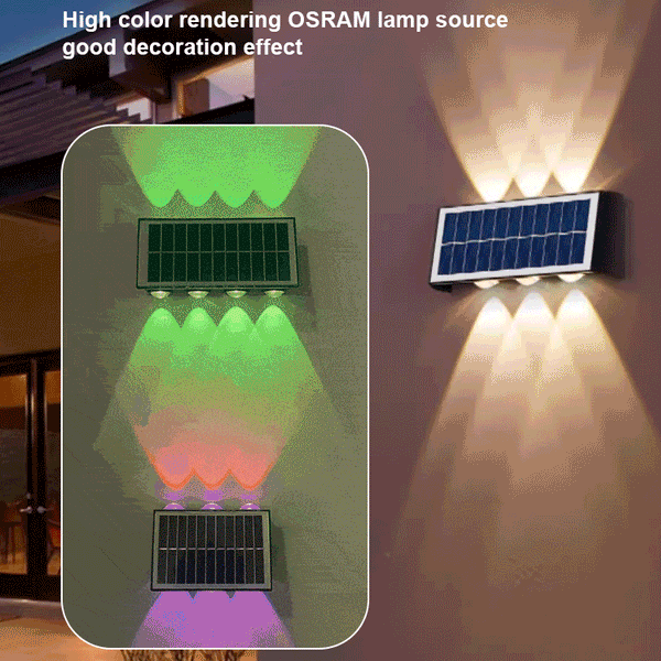 SunGlow™ - Solarbetriebene Wandleuchte