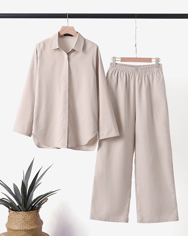 Aimee™ | Hemden-Set aus Baumwolle und Leinen