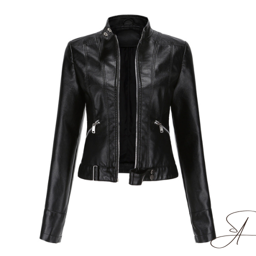 Damen Lederjacke | Modernes Design mit Reißverschluss & Taschen | Bequeme Passform | Sydney