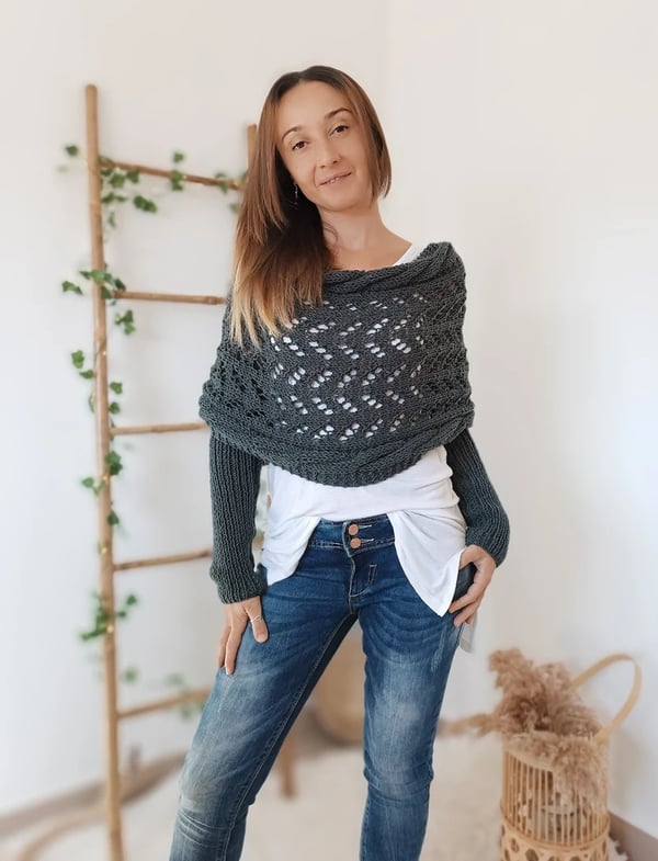 Reinhilde™ Schal – Doppelten Ärmeln Schal