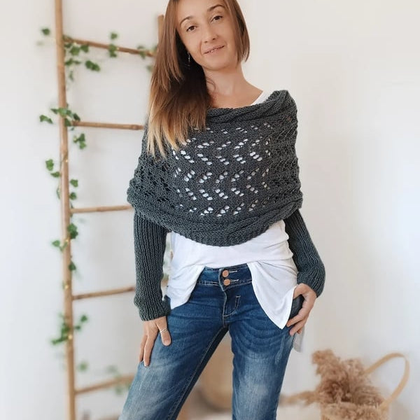 Reinhilde™ Schal – Doppelten Ärmeln Schal