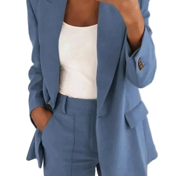 Damen 2-teiliges Blazer-Anzug Set | eleganter Business-Look | bequem & atmungsaktiv | mix & match | Büro & Anlass