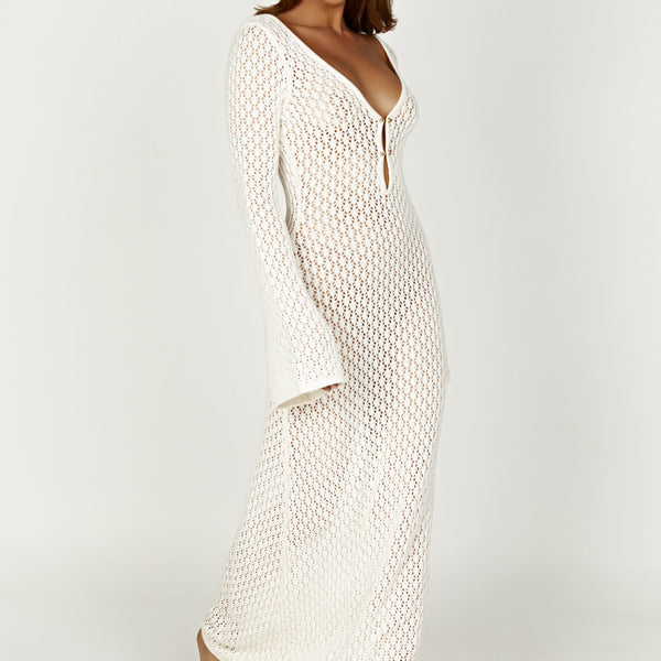 Lorettie | Elegantes weißes Kleid