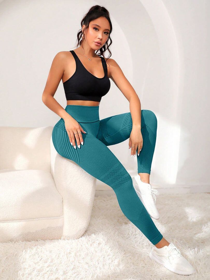 Damen Anti-Cellulite Leggings mit Po-Lift & High-Waist | Kaschiert Dellen optisch, formt Beine | Sport & Alltag, 1+1 Set