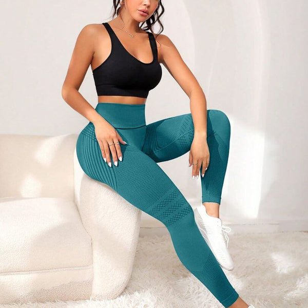 Damen Anti-Cellulite Leggings mit Po-Lift & High-Waist | Kaschiert Dellen optisch, formt Beine | Sport & Alltag, 1+1 Set