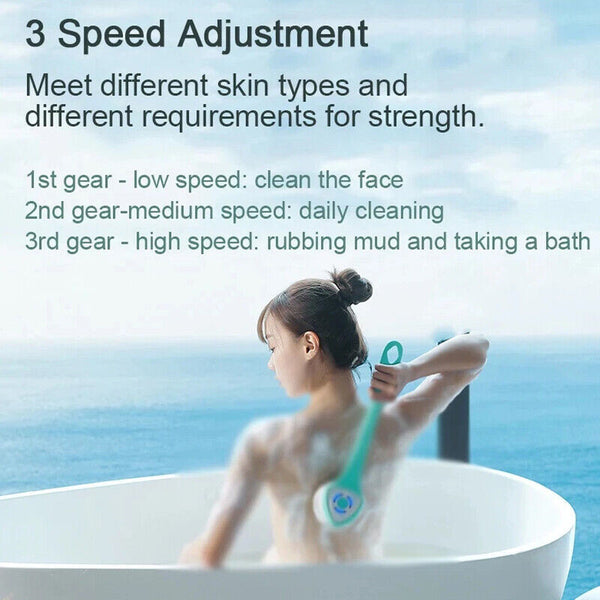LuxeScrub™ Powerbürste — Enthülle seidige, stressfreie Haut bei jeder Dusche