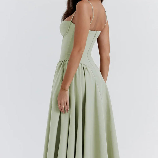 Vivi™ | Ärmelloses Midikleid mit Korsett-Passform
