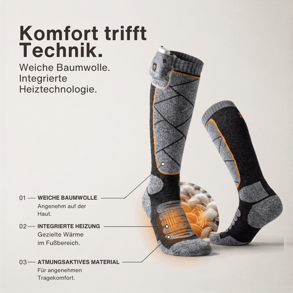 FußWärme™ Thermo-Heizsocken für kalte Wintertage