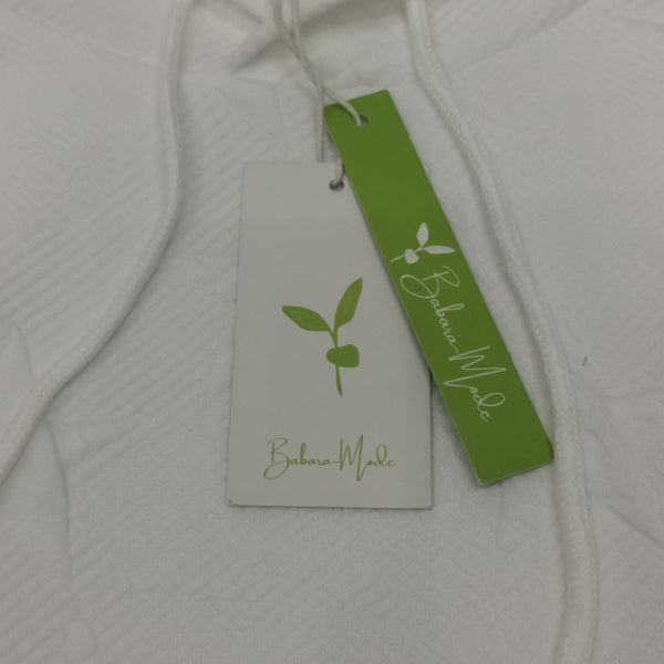 Koshy™ Einfarbiges weißes Sweatshirt mit langen Ärmeln