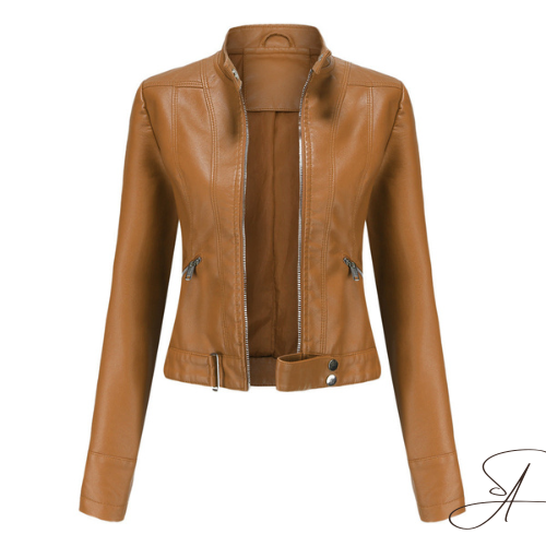Damen Lederjacke | Modernes Design mit Reißverschluss & Taschen | Bequeme Passform | Sydney