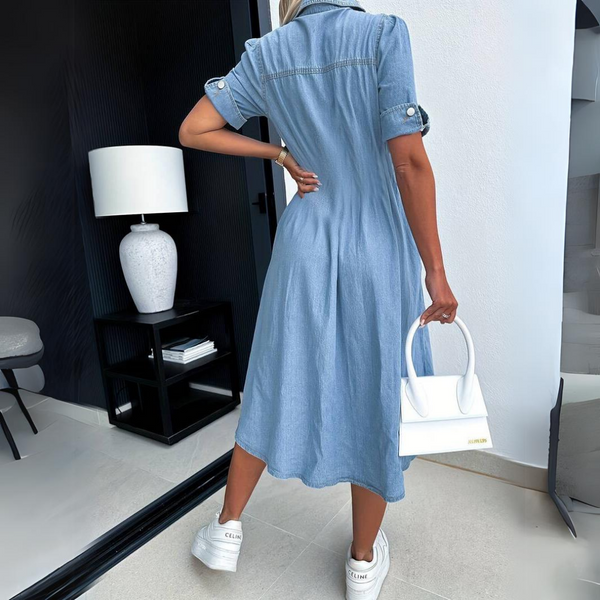 Damen Jeanskleid | Modernes Denimkleid mit lässiger Passform für Alltag, Freizeit und sommerliche Looks