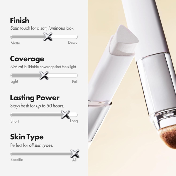 1+1 GRATIS | GlowMorph™ | Perfekter Teint ohne Farbton-Suche | Intelligente Foundation mit Pinsel