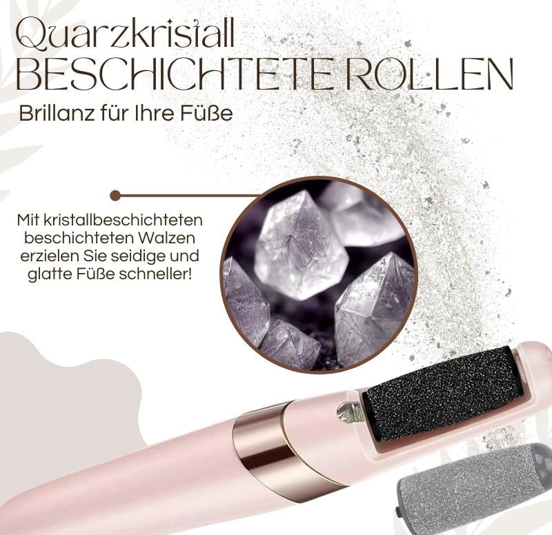 CallusPro™ | Elektrischer Hornhautentferner | Quarz-Kristallrollen | LED-Licht | Wasserdicht