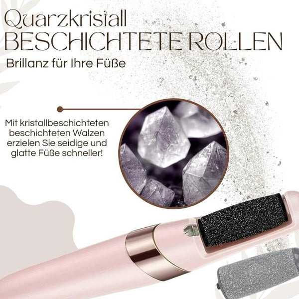 CallusPro™ | Elektrischer Hornhautentferner | Quarz-Kristallrollen | LED-Licht | Wasserdicht