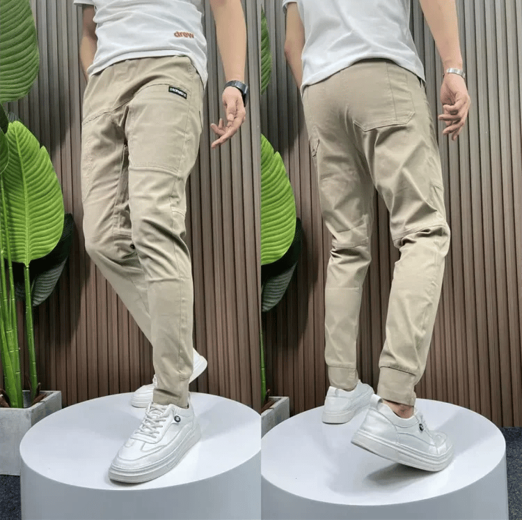 Herren Cargo-Hose Stretch mit 6 Taschen | schnelltrocknend & schmutzabweisend | elastischer Bund | Outdoor & Alltag