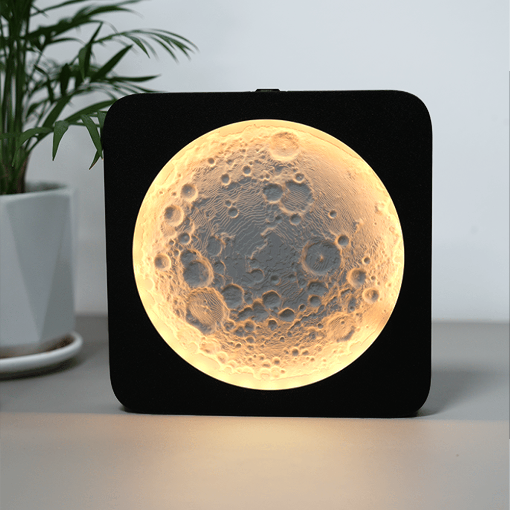 LunaGlow™ - 3D-gedruckte Mondlampe mit Smart-Touch und stufenloser Dimmfunktion Nachtlicht